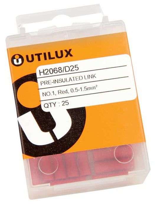 Full Insulated Crimp Link Red (Pkt25)