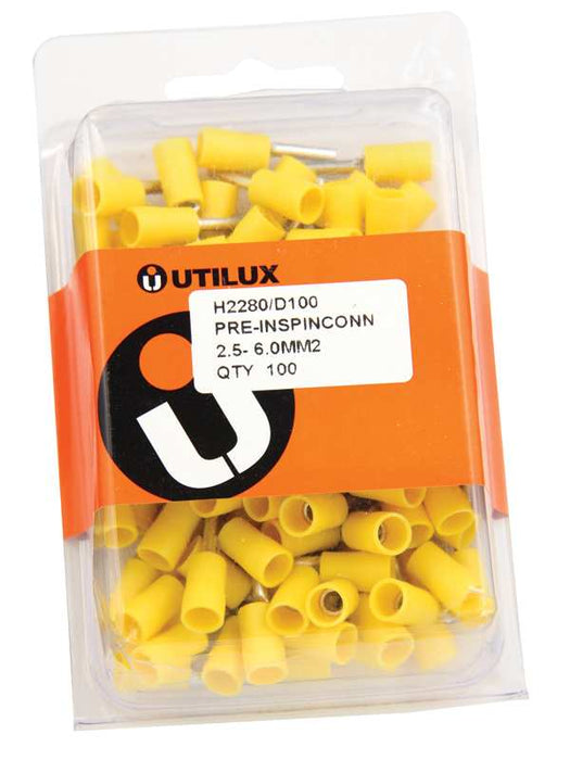Pre-Insulated Pin Connector Yellow (Pkt100)