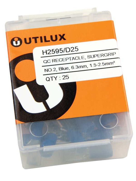 Supergrip QC Terminal 6.3mm Blue (PK25)