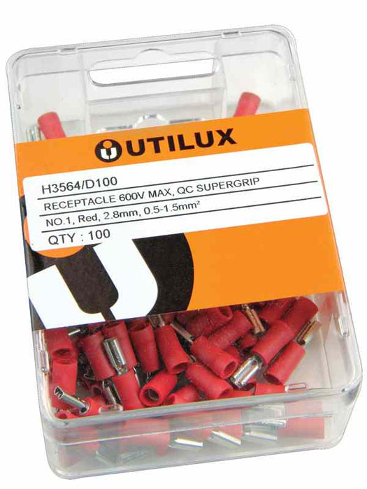 Supergrip QC Terminal 2.8mm Red (Pkt100)