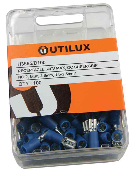 Supergrip QC Terminal 4.8mm Blue (Pkt100)