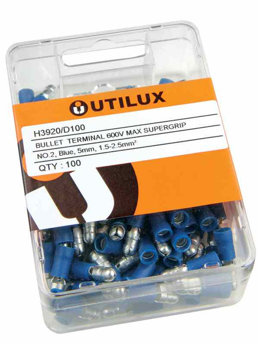 Pre-Insulated Bullet Male Connector Blue (Pkt100)
