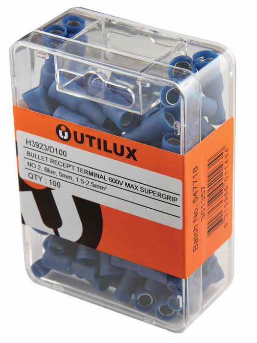 Pre-Insulated Bullet Female Connector Blue (Pkt100)