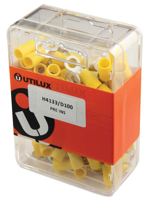 Pre-Ins Ring Terminal 2.5-6.0mm M5 Yellow (Pkt100)