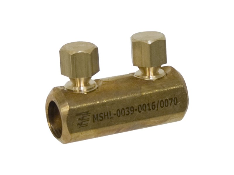 Shearbolt Connector Link LV Brass 16-70mm Unblocked