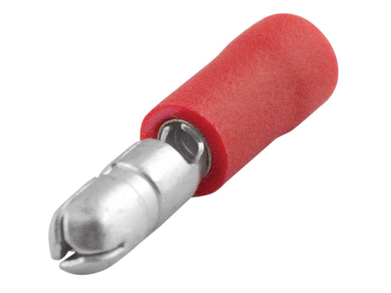 Pre-Insulated Bullet Male Connector Red (Pkt25)