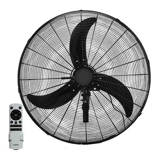 Wall DC Fan 750mm Oscillating Black
