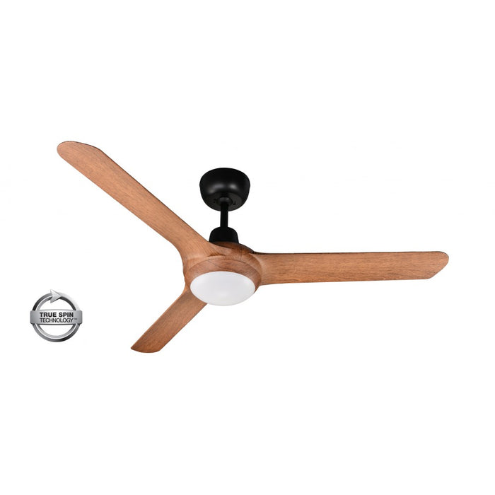 Spyda Sweep Fan 1250mm 3 Blade Dimmable LED Teak