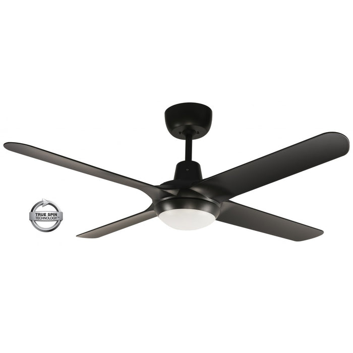 Spyda Sweep Fan 1250mm 4 Blade LED Black