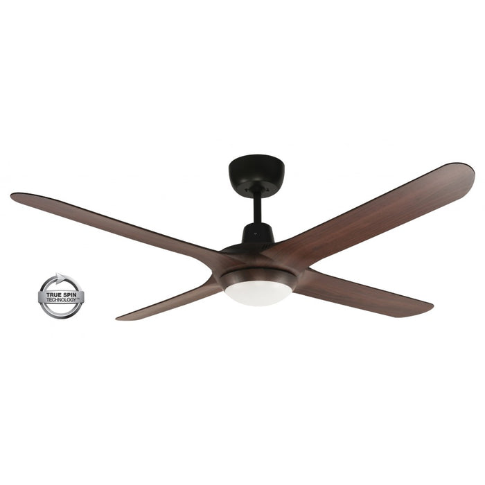 Spyda Sweep Fan 1250mm 4 Blade LED Walnut