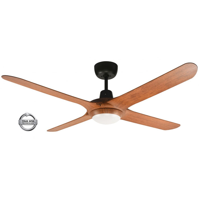 Spyda Sweep Fan 1400mm 4 Blade LED Teak