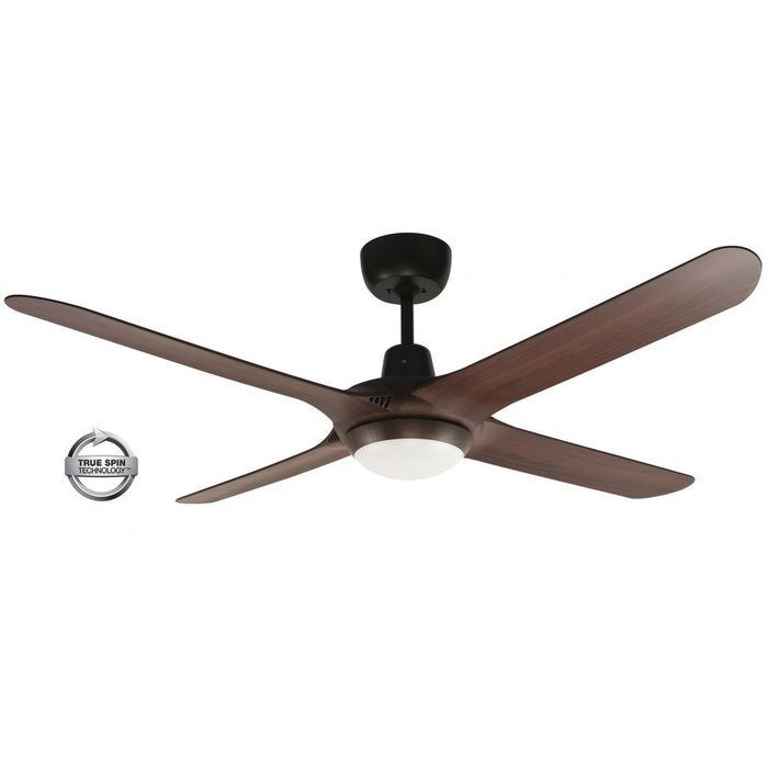 Spyda Sweep Fan 1400mm 4 Blade LED Walnut