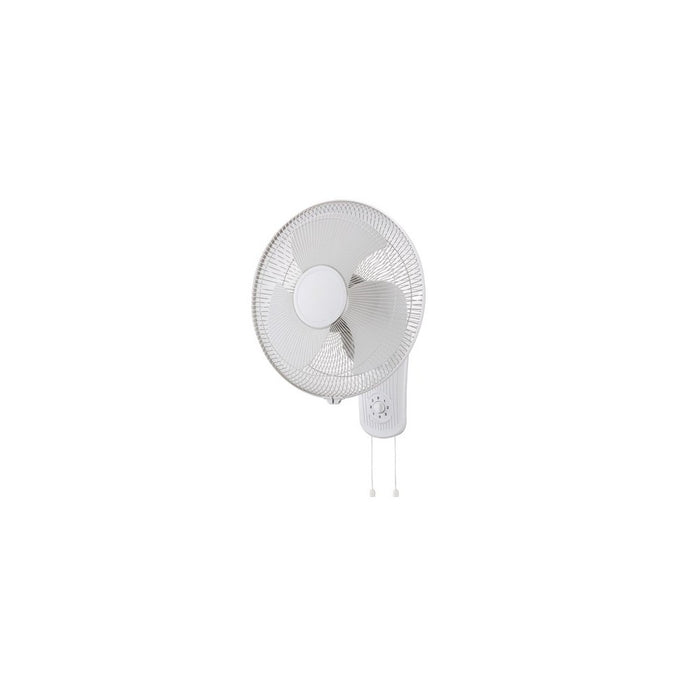 Zephyr II Fan 400mm 3sp P Cord Oscillating Wallmnt Fan White