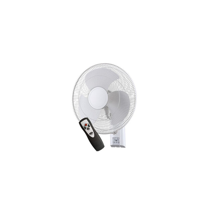 Zephyr II Fan 400mm 3sp Remote Oscillating Wallmount White
