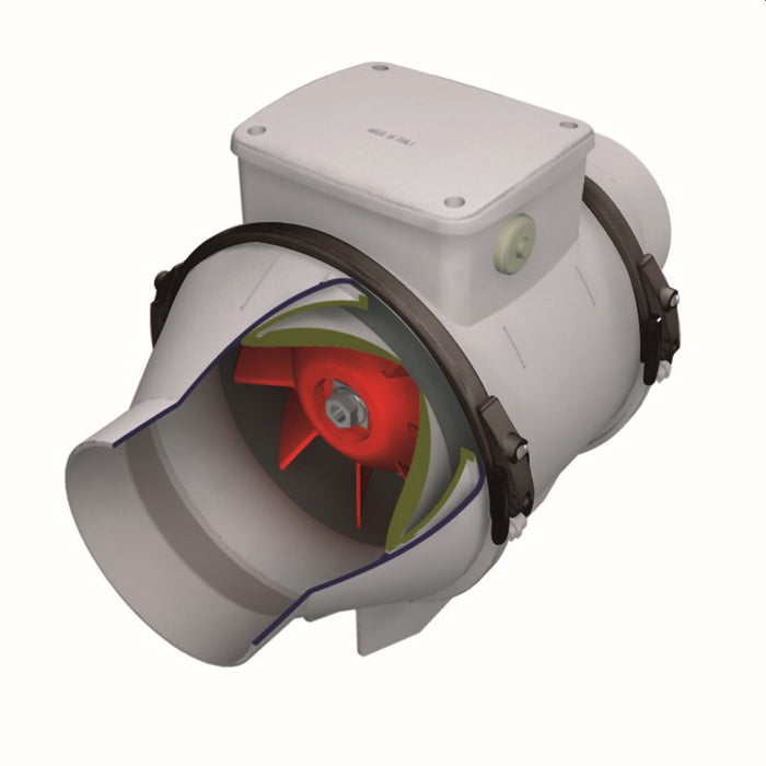 Lineo 17001 Inline Mixed Flow Fan 100mm