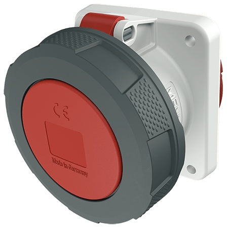 Ceeform Socket Outlet 63A Red 5Pin Panel Mnt Straight IP67