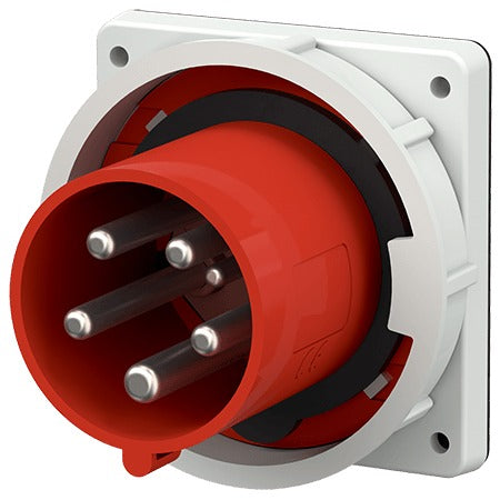 Ceeform Appliance Inlet 125A Red 5Pin Panel Mount IP67