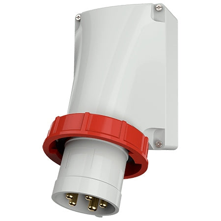 Ceeform Appliance Inlet 63A Red 5Pin Surface Mount IP67