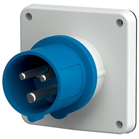 Ceeform Appliance Inlet 16A Blue 3Pin Panel Mount IP44