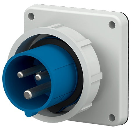 Ceeform Appliance Inlet 16A Blue 3Pin Panel Mount IP67