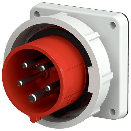 Ceeform Appliance Inlet 32A Red 5Pin Panel Mount IP67