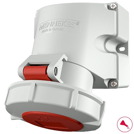 Ceeform Socket Outlet 32A Red 5P Surface Mount