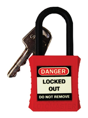 Lotomaster Lockout Padlock Long Shackle Nonconducting