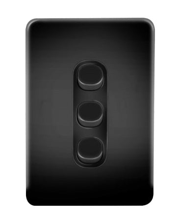 Metro Switch Triple 16A Black