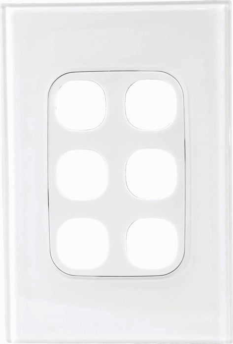 Urban Plate Only 6Gang White