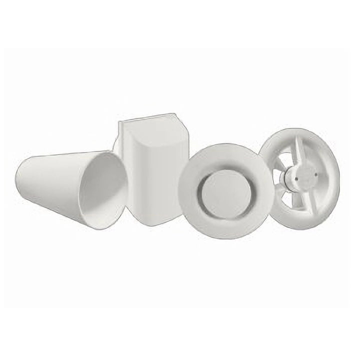 Wall Fan 150mm Round Kit White