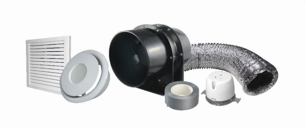 Fan Kit VA150 Reacher 150mm Round White 6m Fixed + 88SS1