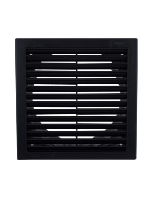 Reacher Fixed Square Grille 150mm Black