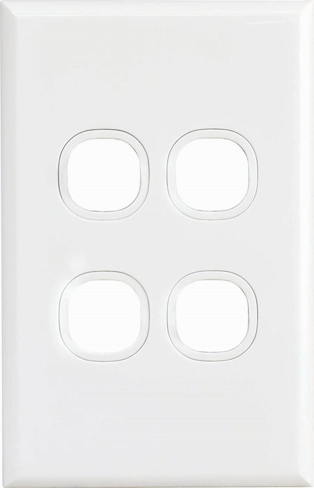 Home Logix Plate Only 4Gang White