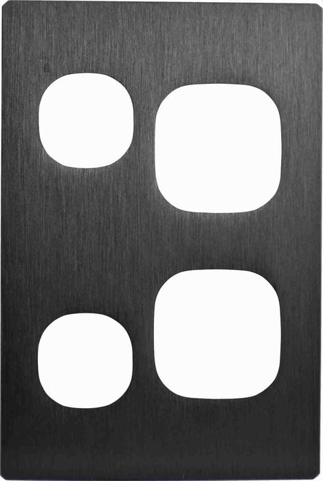 Fusion Fascia Only Double Vertical Black Metal