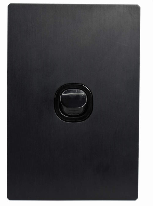 Fusion Switch Single 16A Black Metal