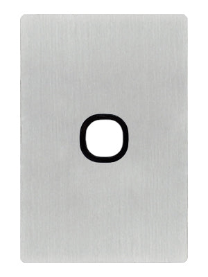 Fusion Plate Only Single Black Silver Metal