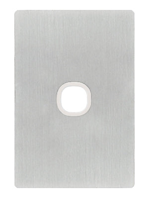 Fusion Plate Only Single White Silver Metal