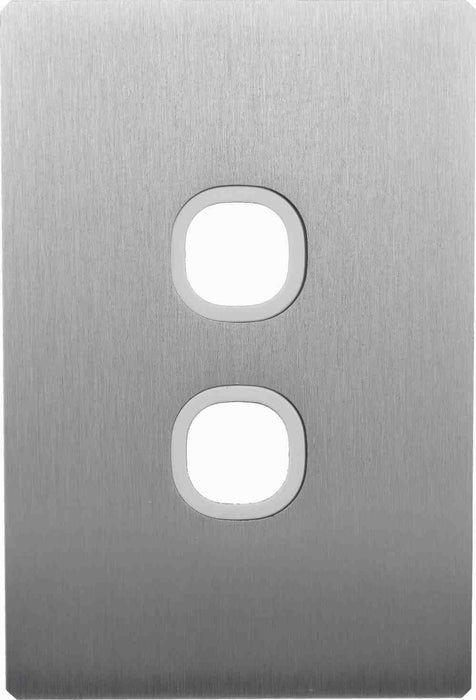 Fusion Plate Only Double White Silver Metal