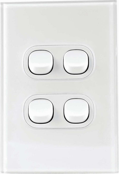Fusion Switch 4Gang 16A White