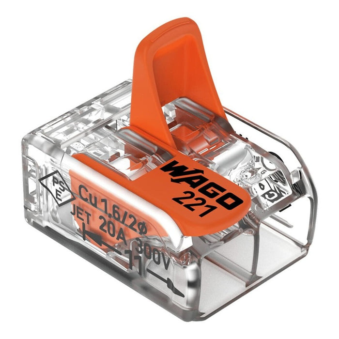 Connector 2Way 4mm2 Clear (Jar 100)