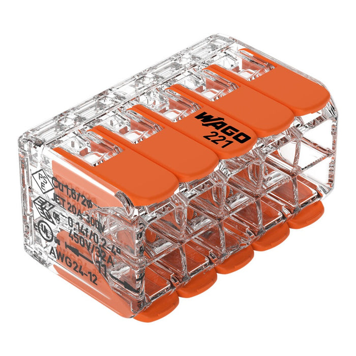 Connector 2Way 6mm2 Clear