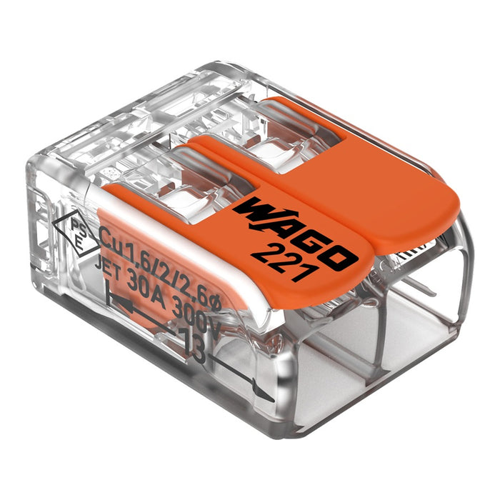 Connector 2Way 6mm2 Clear (Jar 50)