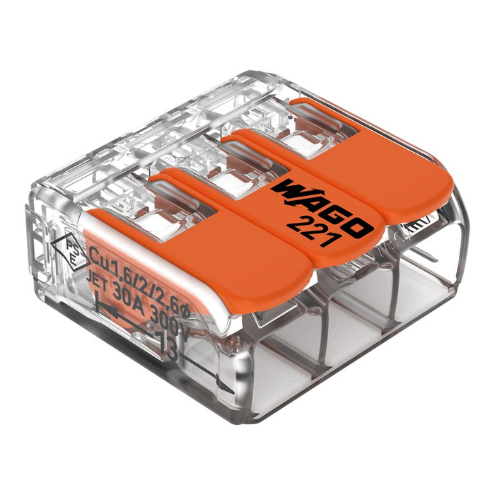 Connector 3Way 6mm2 Clear (Jar 30)