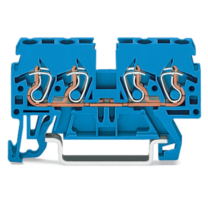 Terminal Cage Clamp 2.5mm 4 conductor Ex I Blue