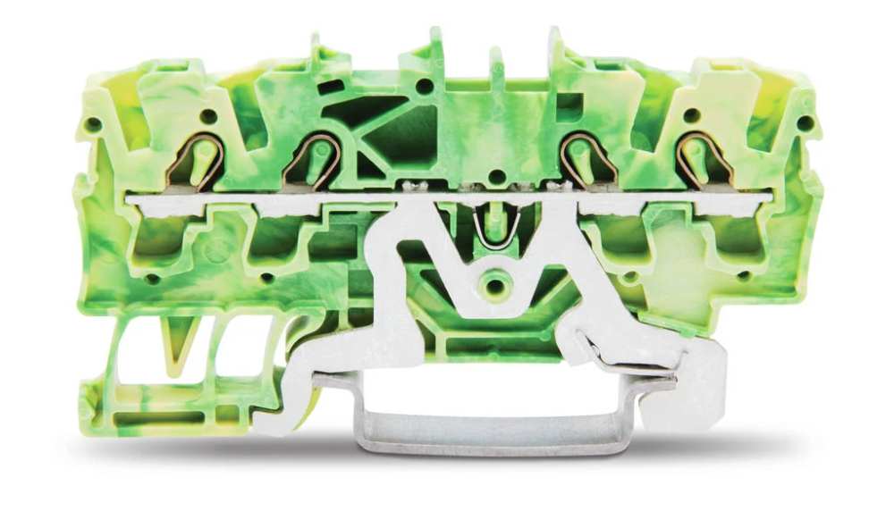 TOPJOB Earth Terminal Cage Clamp 2.5mm 4 Conductor Grn/Yel