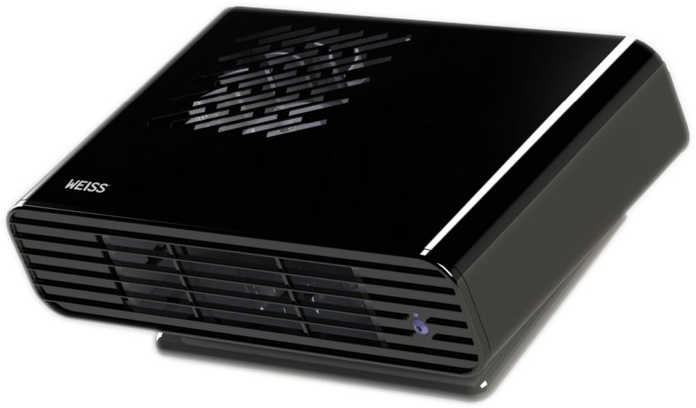 Bathroom Fan Heater Wall Mounted Black