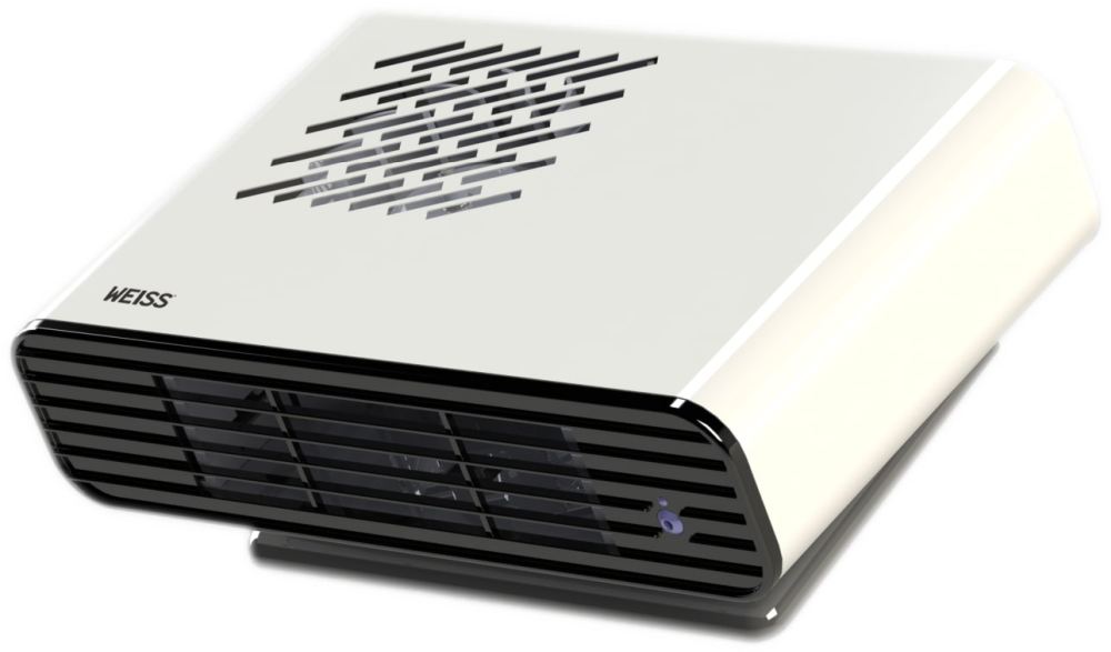 Bathroom Fan Heater Wall Mounted Gloss White