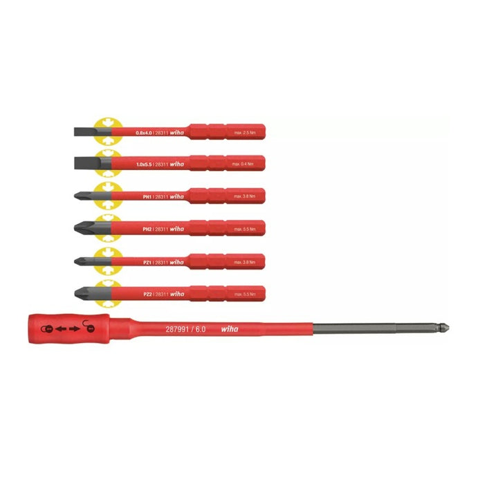 Screwdriver Torque 7pc slimBit Electric Bit Set