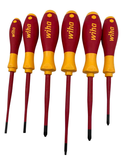 Screwdriver Set 1000V Slimfit Slot/Phil/Pozi/Sq 6pc