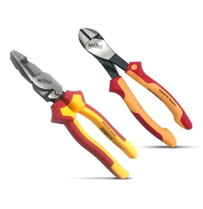 Twin Pack Plier Set Cross Cut Plier & Diagonal Cutter 1000V